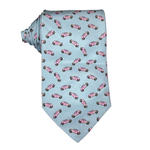 Tumi Other - Tumi Pink Cruiser Necktie Made In Italy 100% Silk Tie Surfer Beach